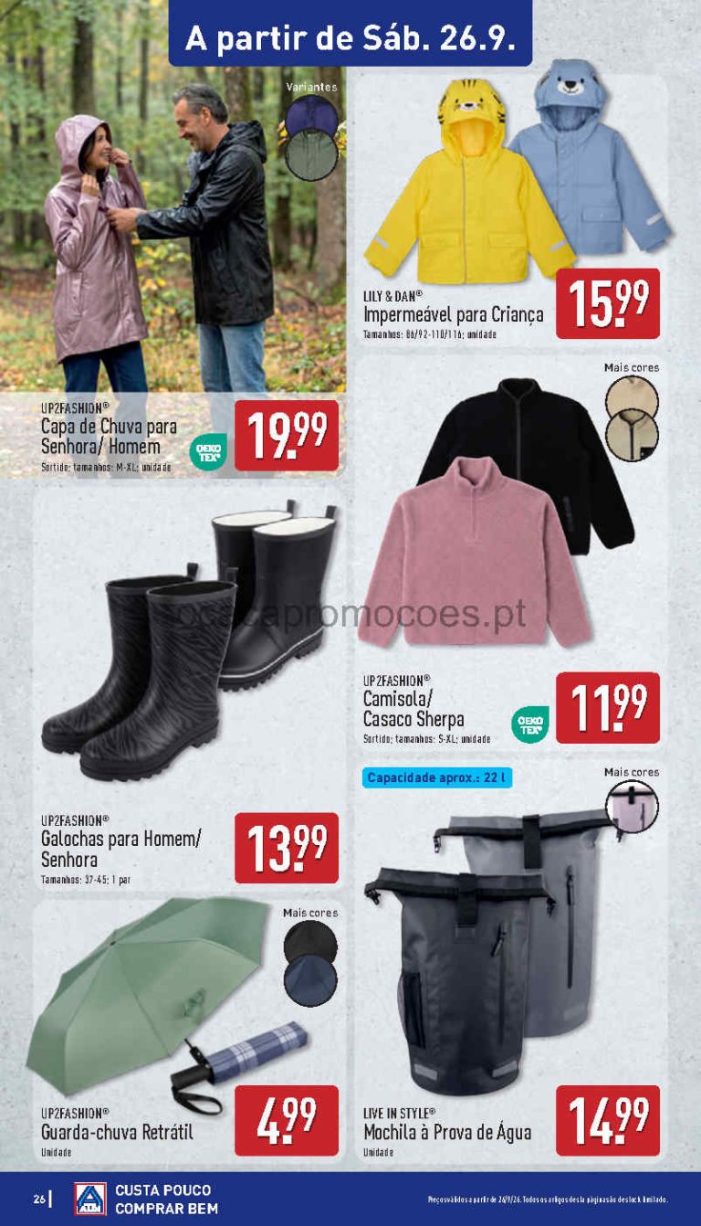 Folheto Aldi Oportunidades – Antevisão Promoções Bazar de 26 a 27 setembro