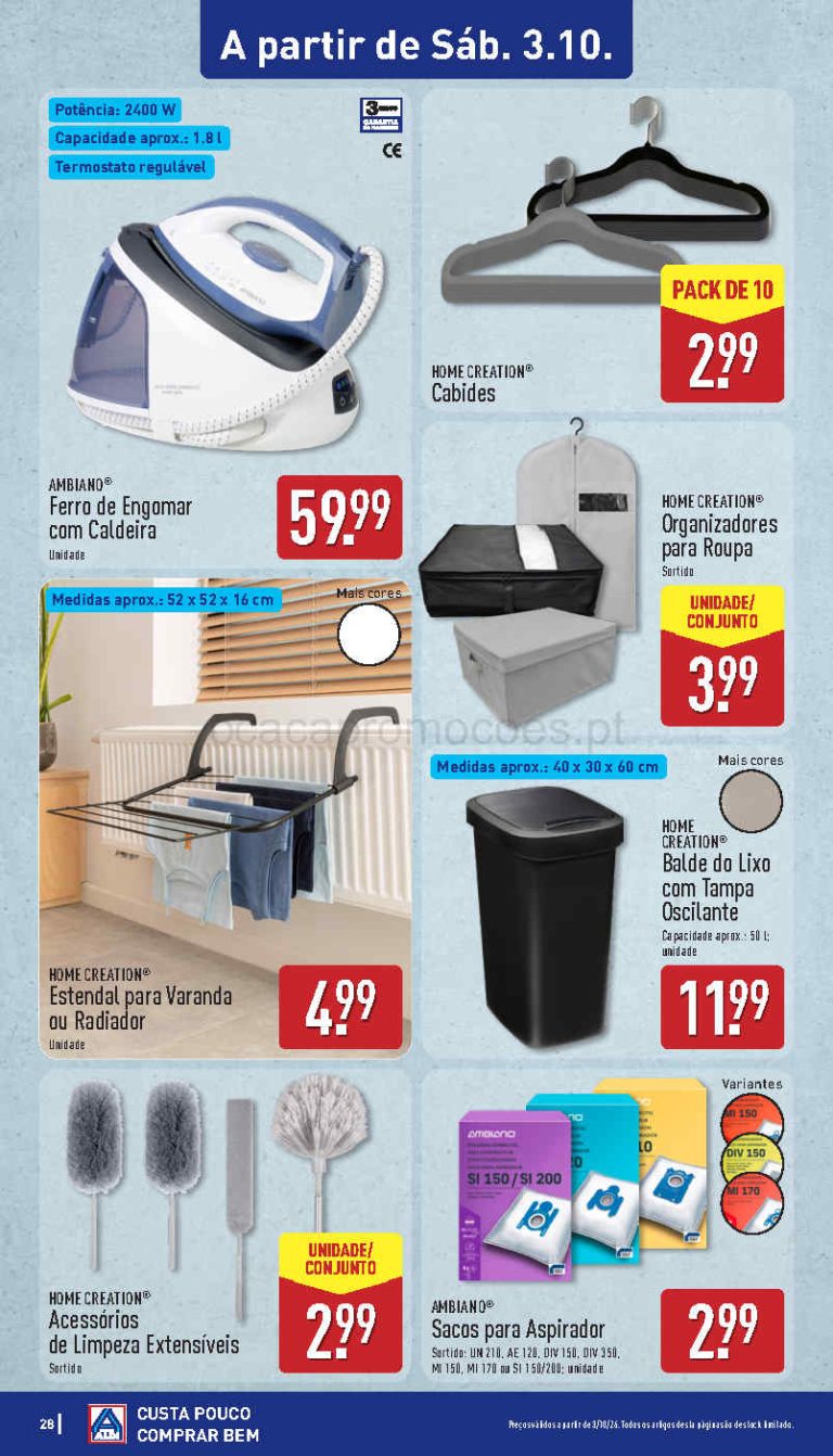Folheto Aldi Bazar – Antevisão Promoções de 3 a 4 outubro