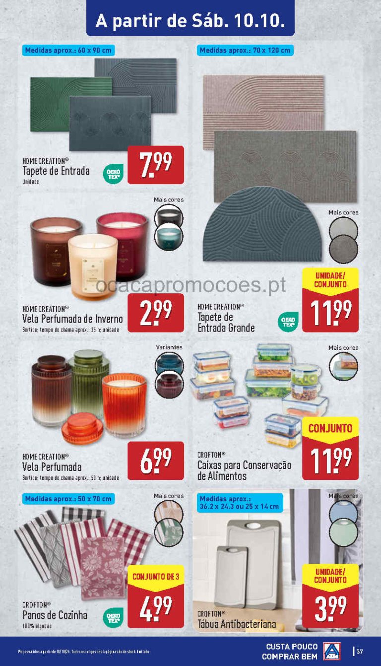 Aldi Destaques – Antevisão Bazar Promoções 10 a 11 de outubro
