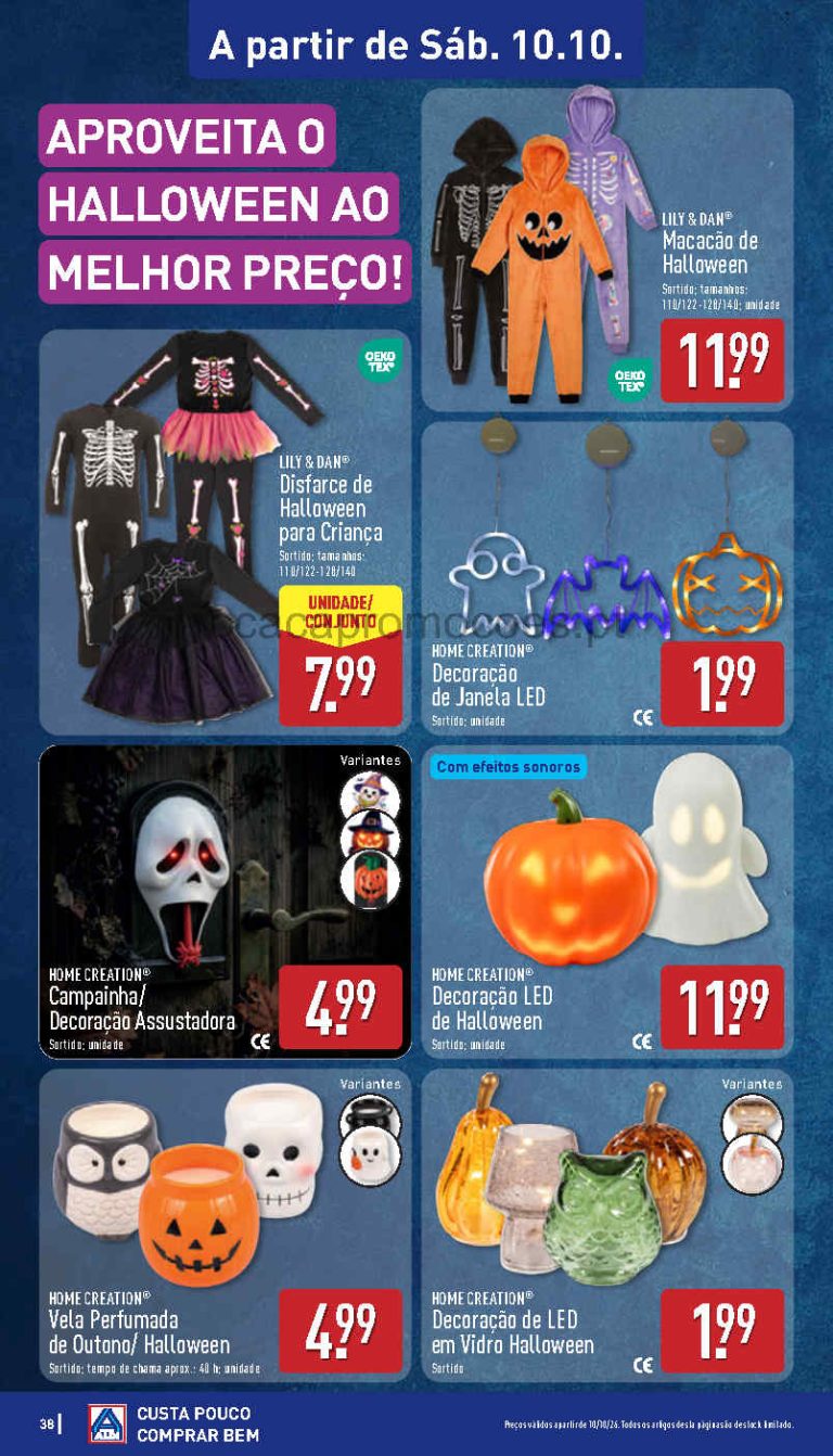 Folheto Aldi Bazar Halloween – Antevisão Promoções 10 a 11 de outubro