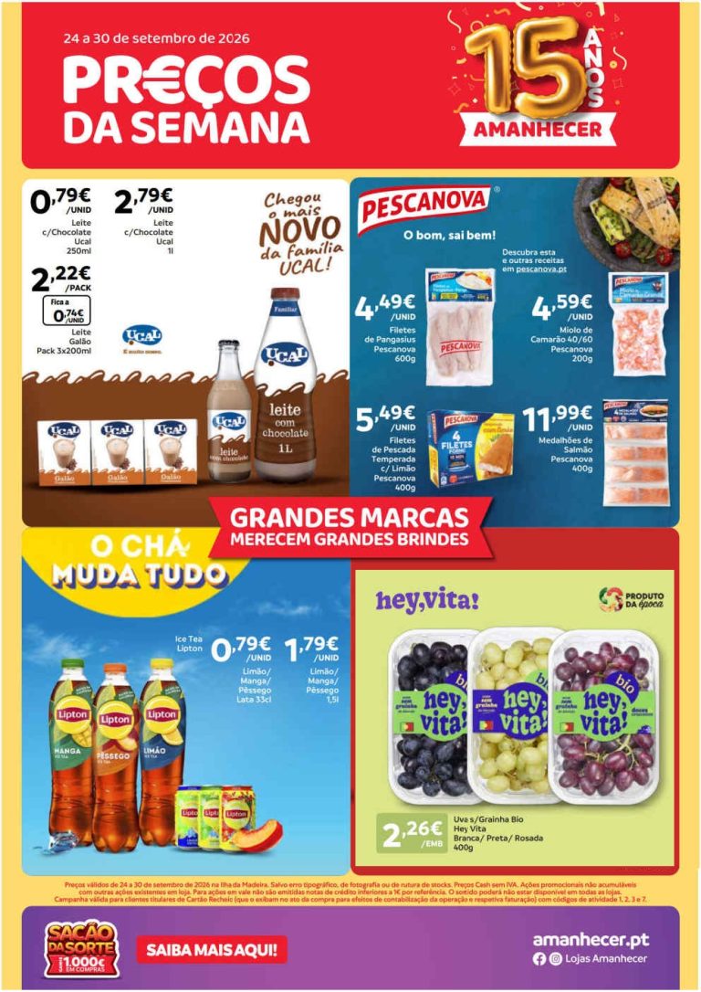 Folheto Amanhecer Madeira – Antevisão Promoções 24 a 30 de setembro