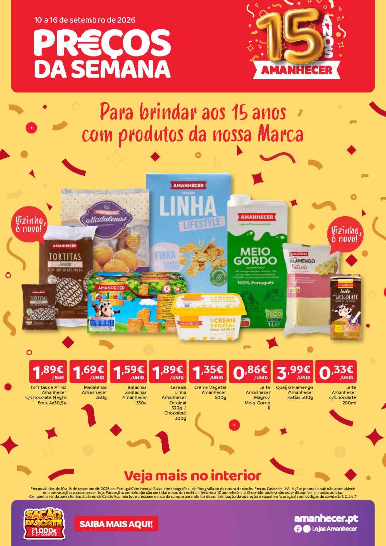Folheto Amanhecer – Antevisão Promoções 10 a 16 de setembro