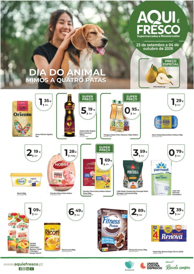 Folheto Aqui É Fresco – Antevisão Promoções 23 setembro a 4 outubro