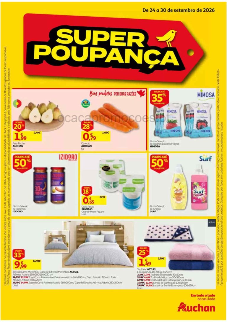 Folheto Auchan – Antevisão Promoções 24 a 30 de setembro