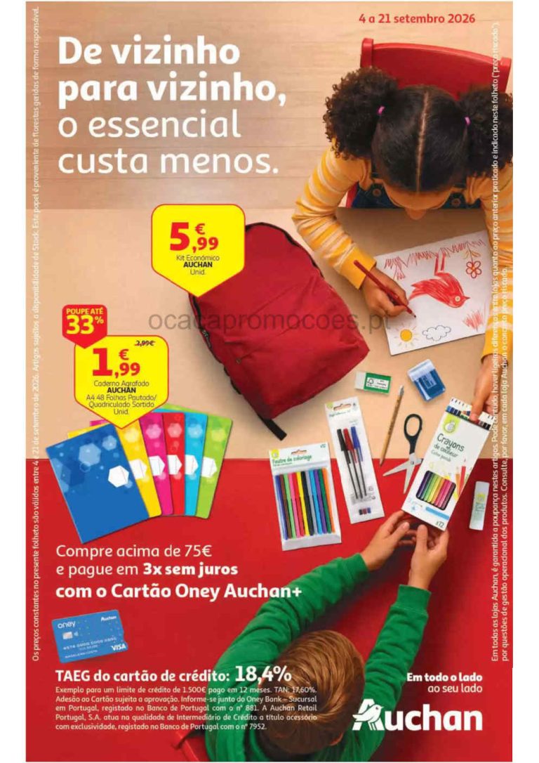 Folheto Auchan – Antevisão Promoções 4 a 21 de setembro
