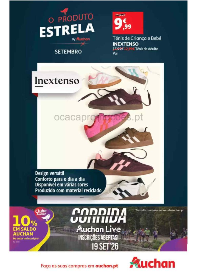 Folheto Auchan Moda – Antevisão Bazar Promoções 5 a 21 de setembro