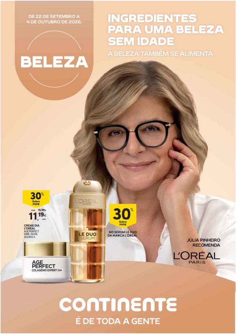 Folheto Continente Beleza – Antevisão Promoções 22 setembro a 4 outubro