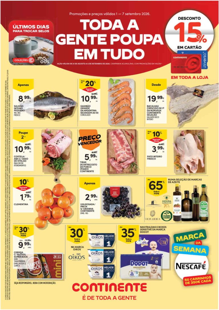 Folheto Continente Bom Dia – Antevisão Promoções 1 a 7 de setembro