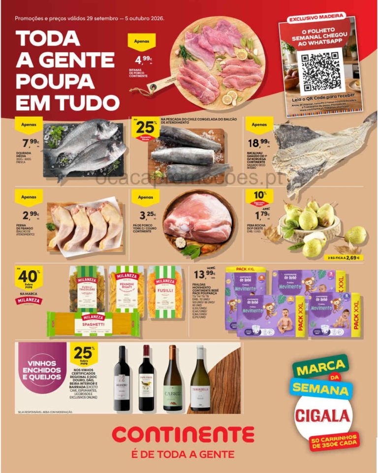 Folheto Continente Madeira – Antevisão Promoções 29 setembro a 5 outubro