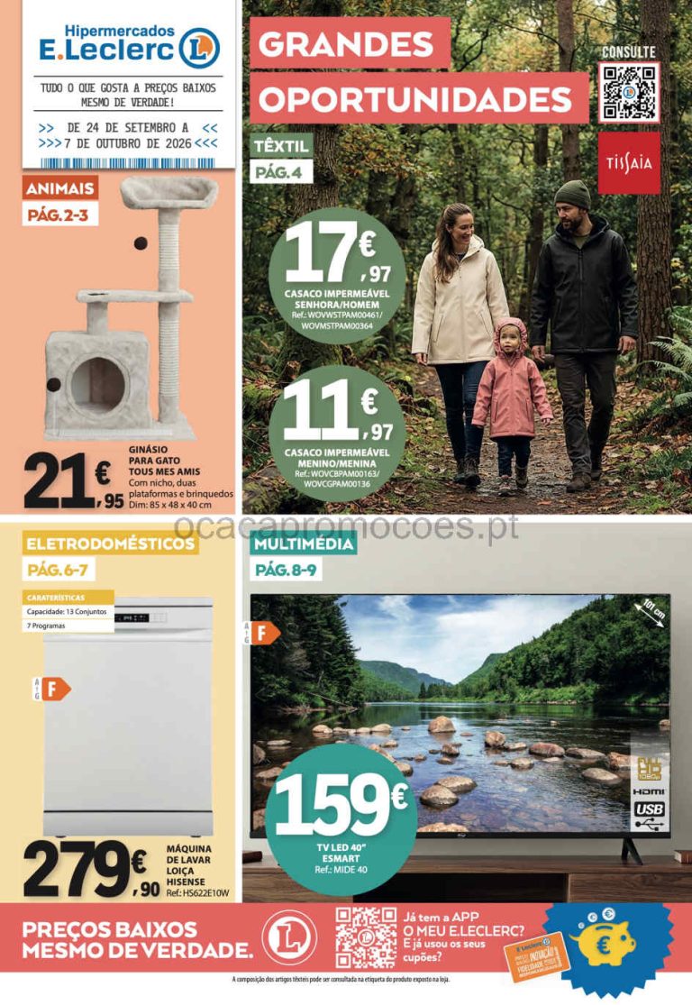 Folheto E Leclerc Bazar – Antevisão Promoções 24 setembro a 7 outubro