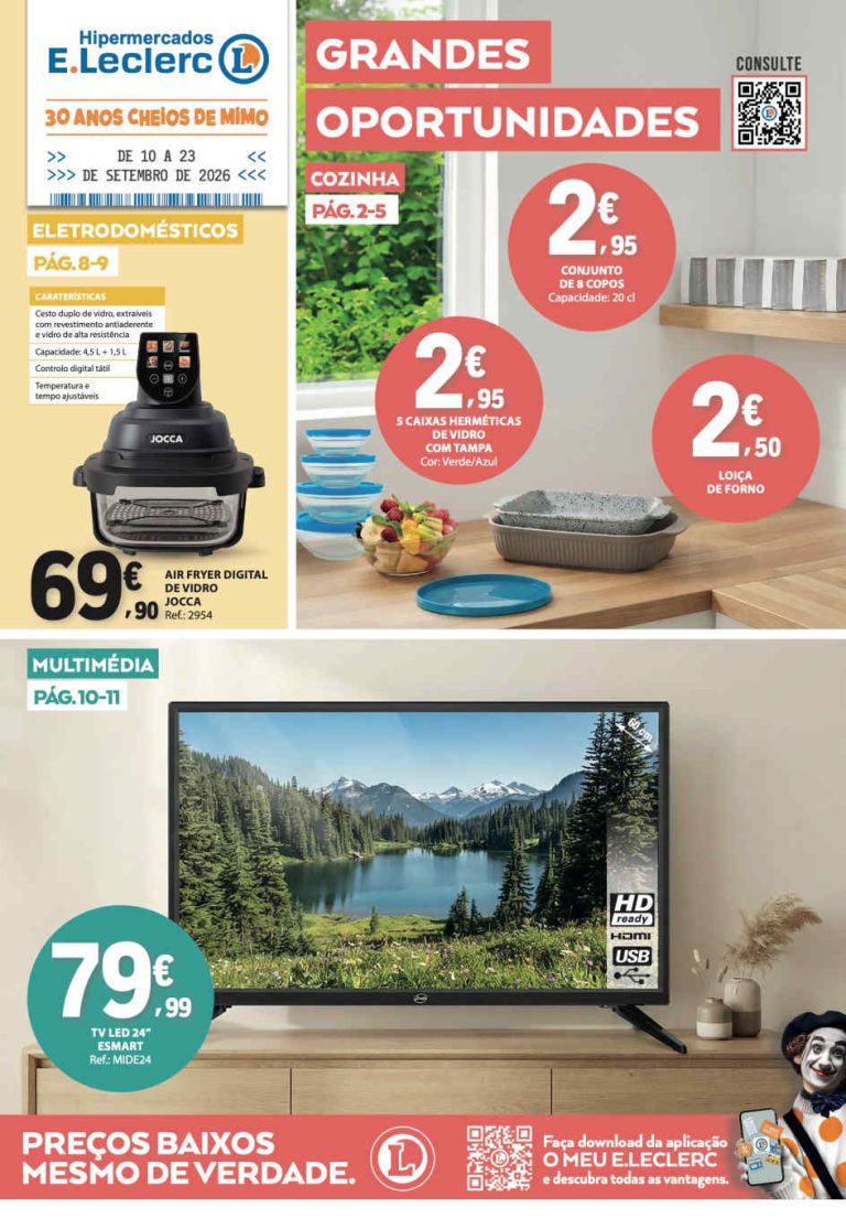 Folheto E Leclerc Bazar – Antevisão Promoções 10 a 23 de setembro