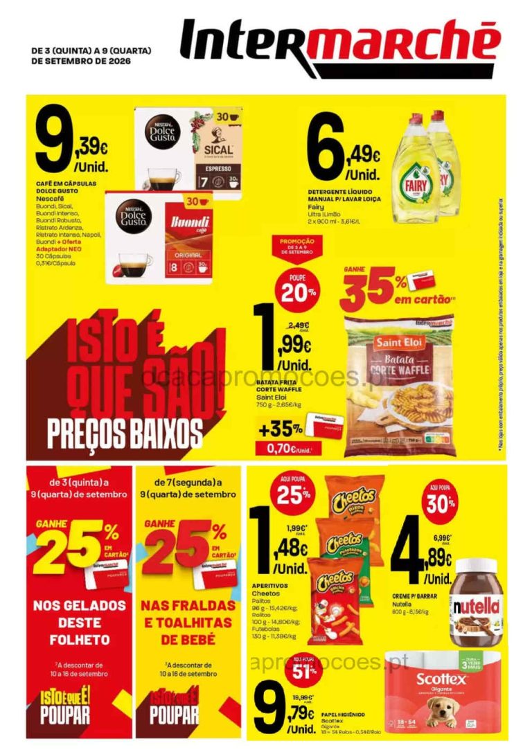 Folheto Intermarché – Antevisão Promoções 3 a 9 de setembro