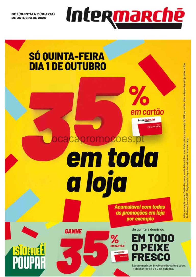 Folheto Intermarché – Antevisão Promoções 1 a 7 de outubro