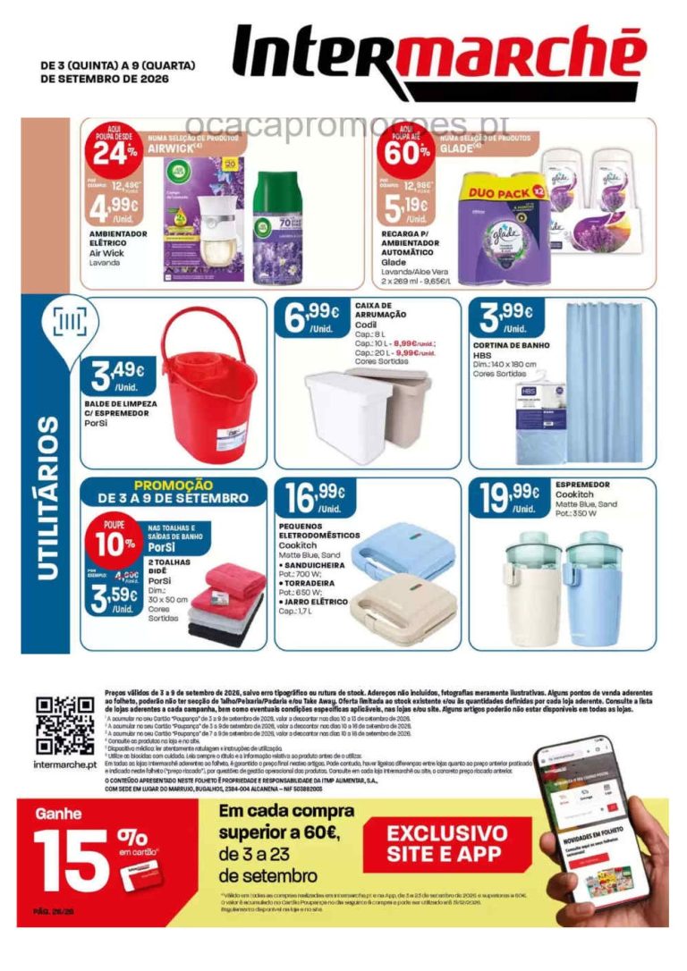 Folheto Intermarché Contact Bazar – Antevisão Promoções 3 a 9 de setembro