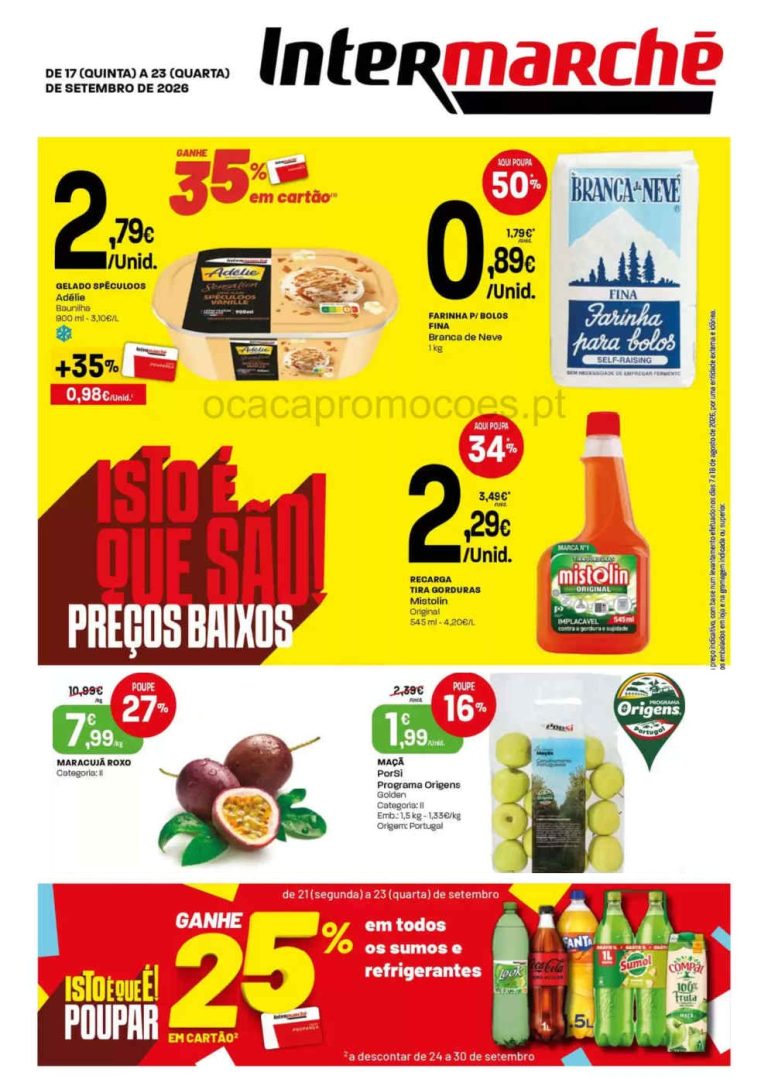 Folheto Intermarché – Antevisão Promoções 17 a 23 de setembro