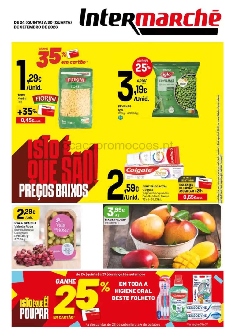 Folheto Intermarché – Antevisão Promoções 24 a 30 de setembro