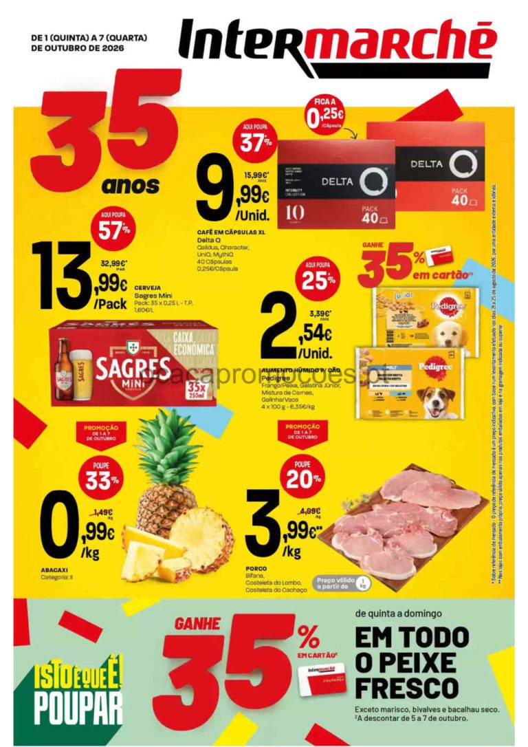 Folheto Intermarché – Antevisão Promoções 1 a 7 de outubro