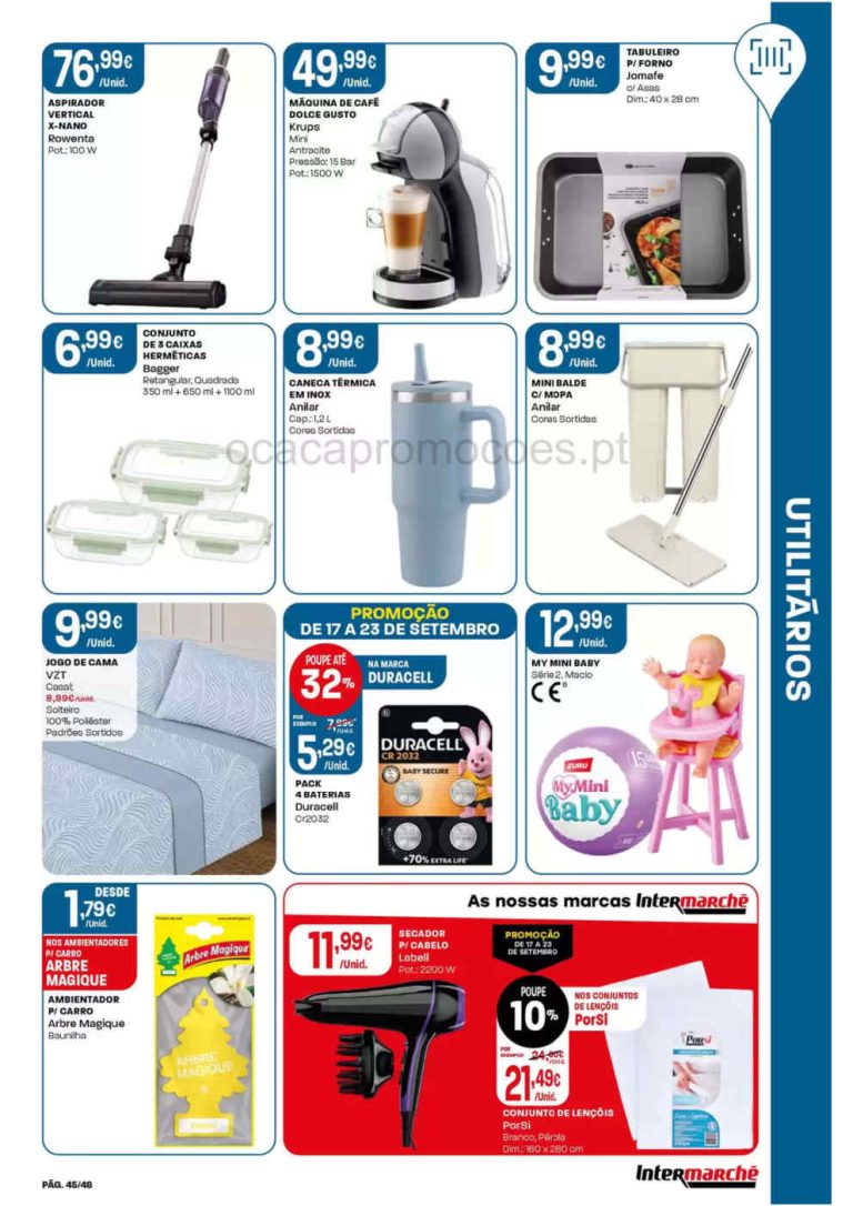 Folheto Intermarché Bazar – Antevisão Promoções 17 a 23 de setembro
