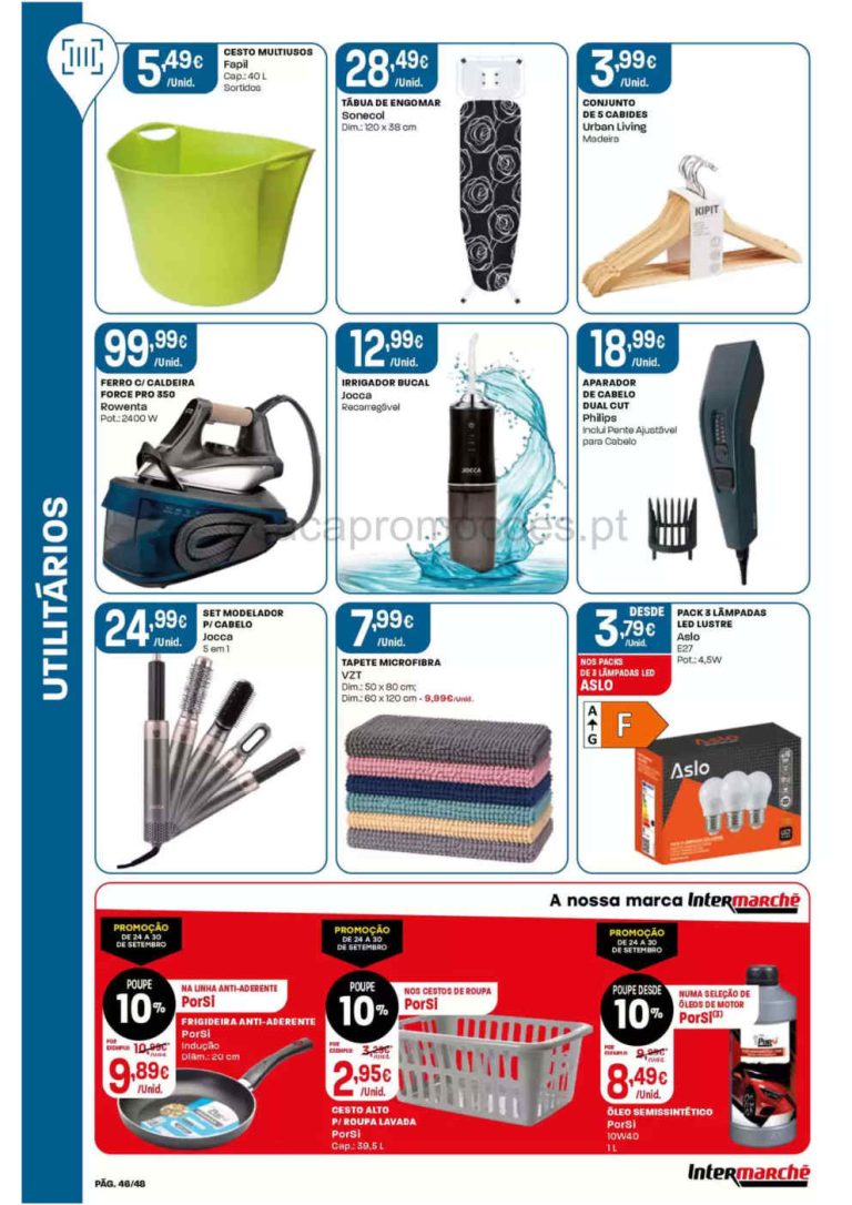 Folheto Intermarché Bazar – Antevisão Promoções 24 a 30 de setembro