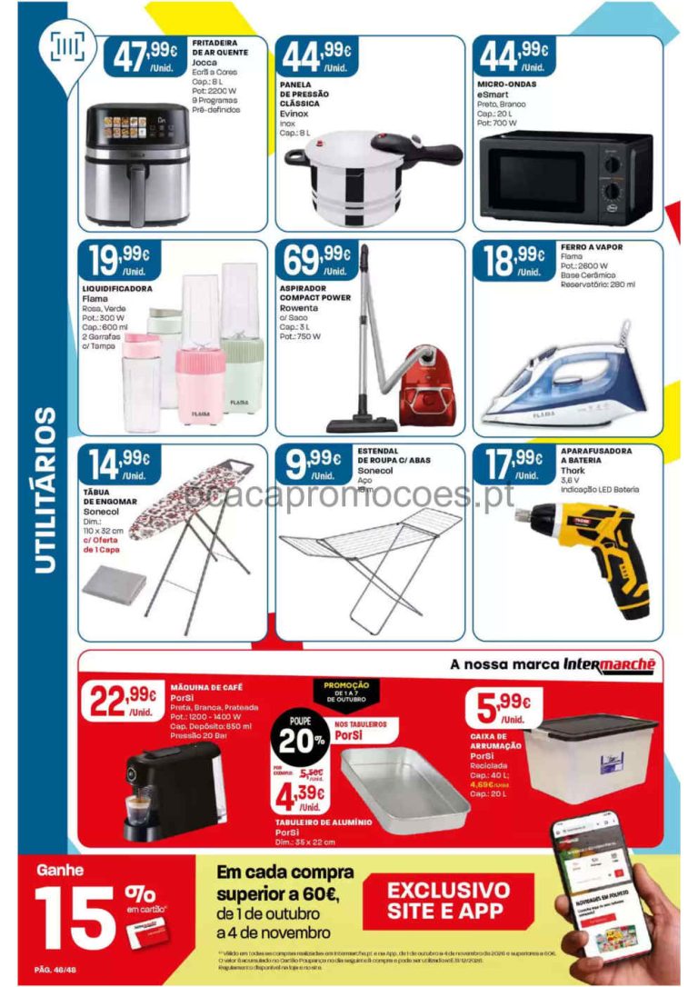 Folheto Intermarché Bazar – Antevisão Promoções 1 a 7 de outubro