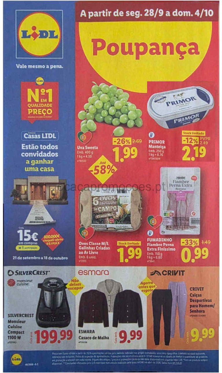 Folheto Lidl – Antevisão Promoções 28 setembro a 4 outubro