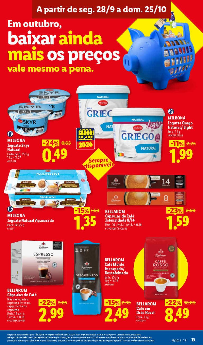 Folheto Lidl Baixa de Preços – Antevisão Promoções de 28 setembro a 25 outubro
