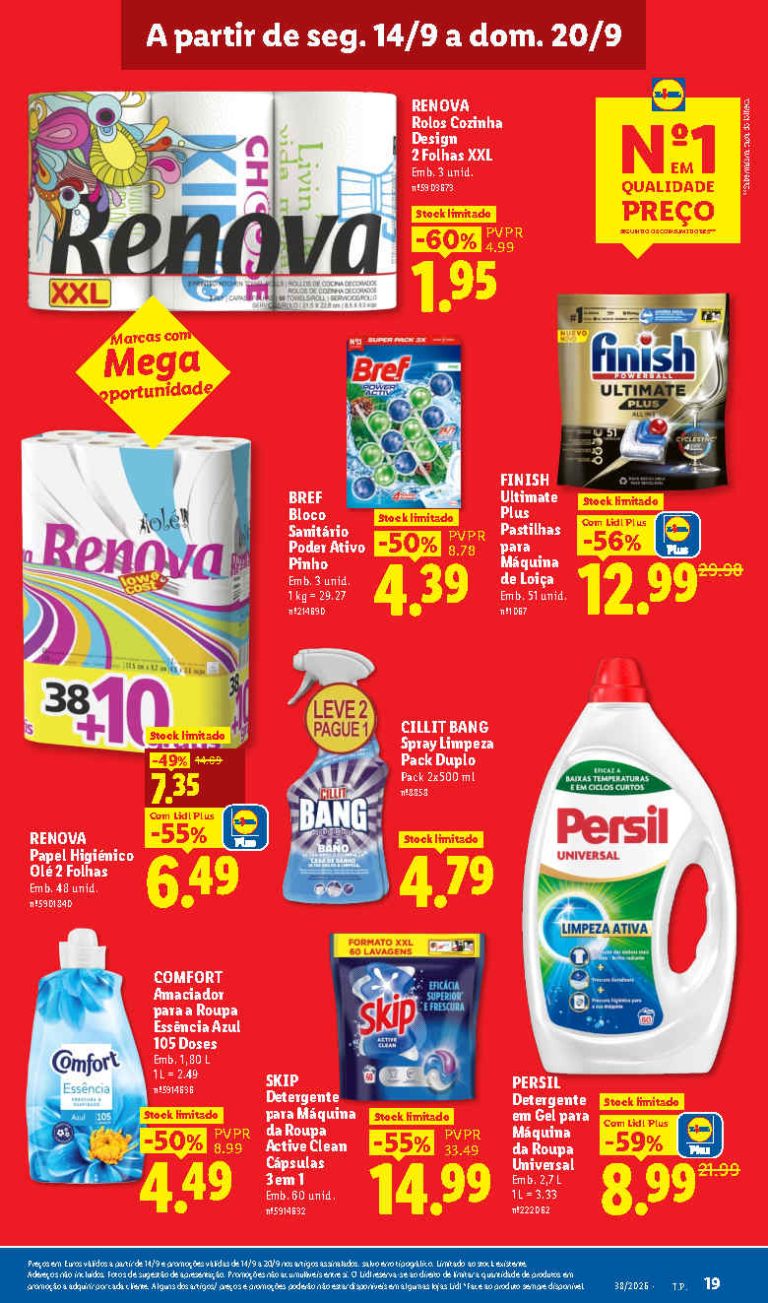 Folheto Lidl Limpeza e Beleza – Antevisão Promoções 14 a 20 de setembro