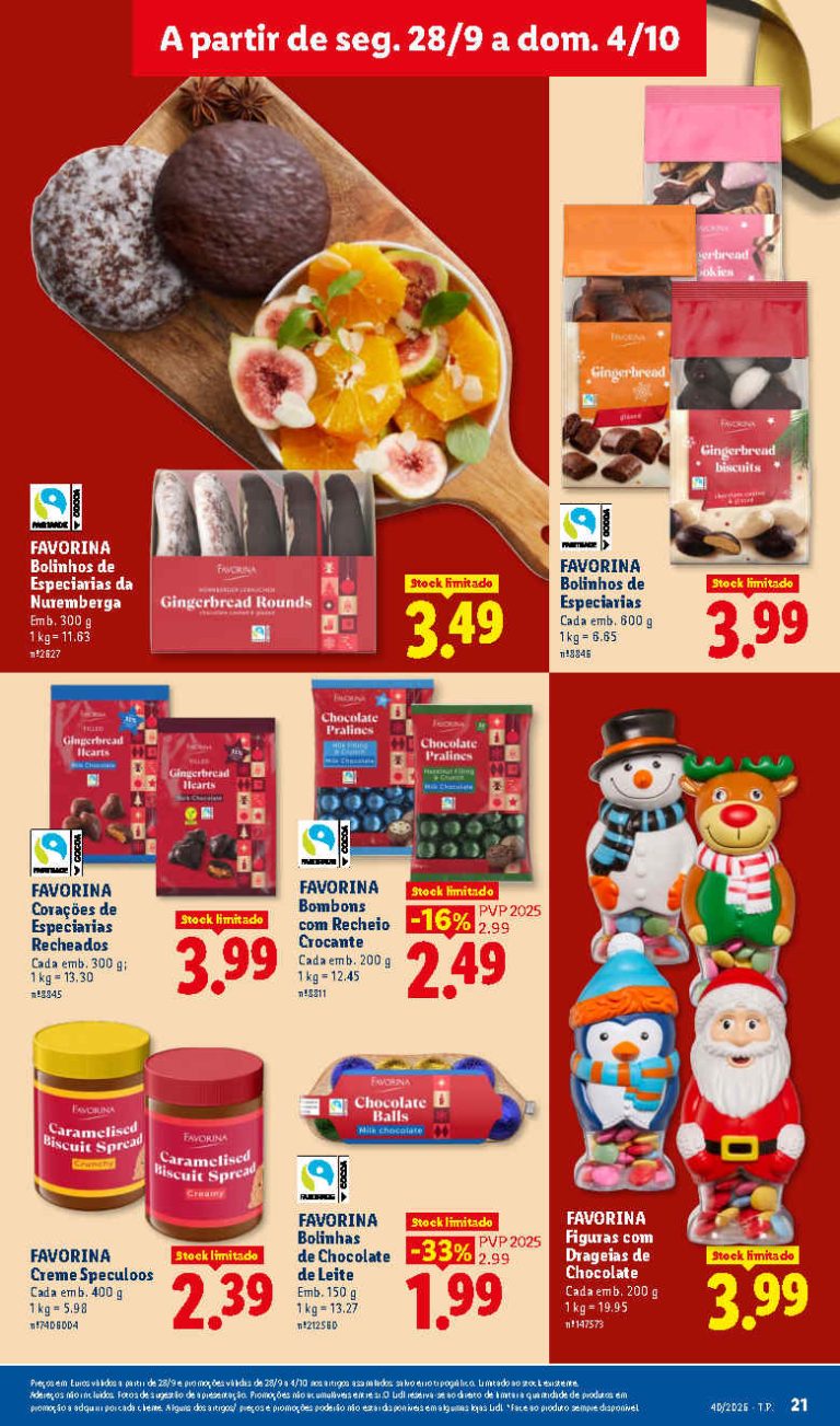 Folheto Lidl Especial Natal Favorina – Antevisão Promoções 28 setembro a 4 outubro