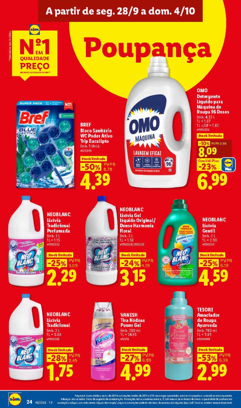 Folheto Lidl Limpeza e Beleza – Antevisão Promoções de 28 setembro a 4 outubro