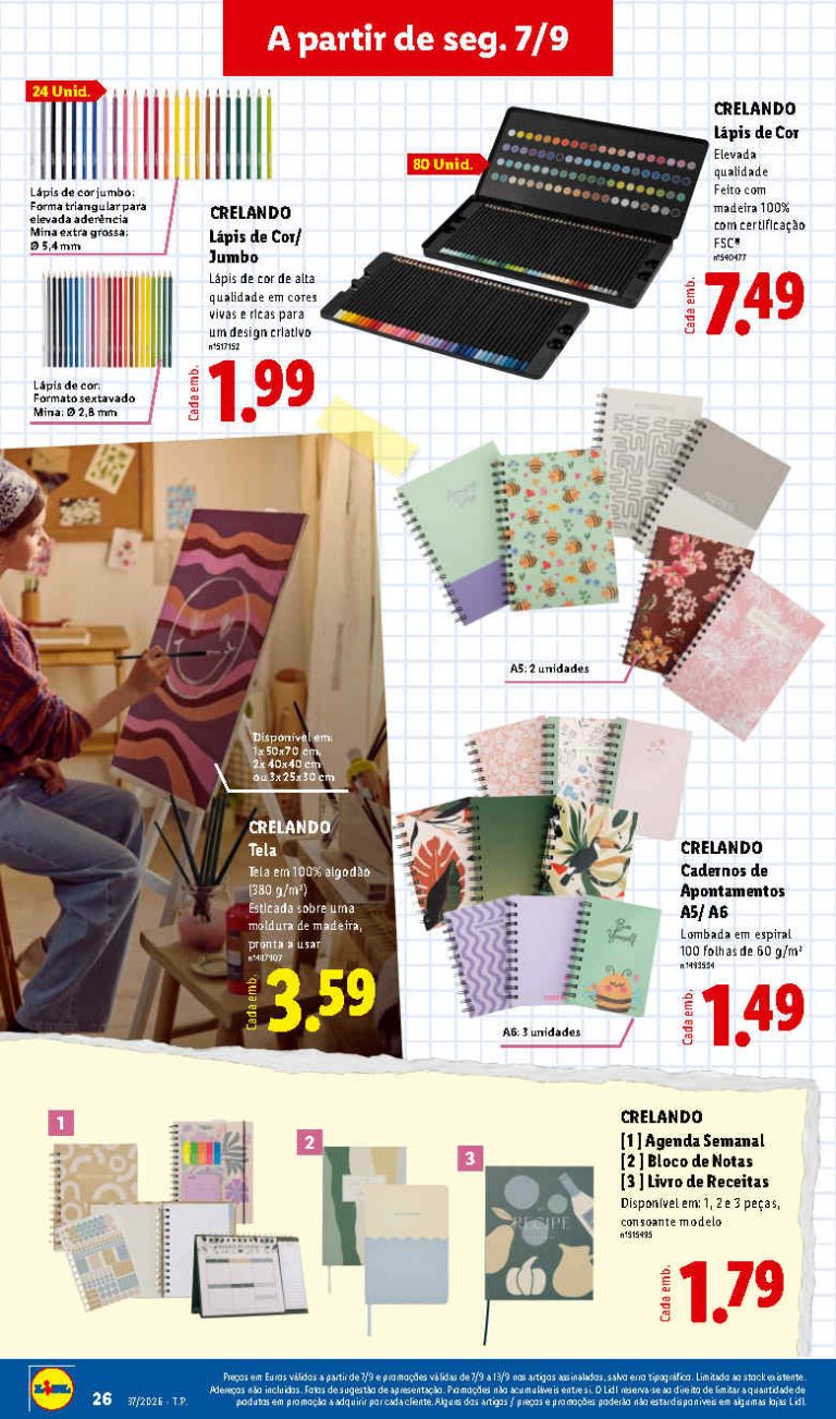Folheto Lidl Criatividade – Antevisão Bazar Promoções 7 a 13 de setembro