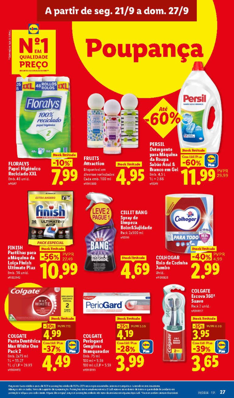 Folheto Lidl Beleza e Limpeza – Antevisão Promoções 21 a 27 de setembro