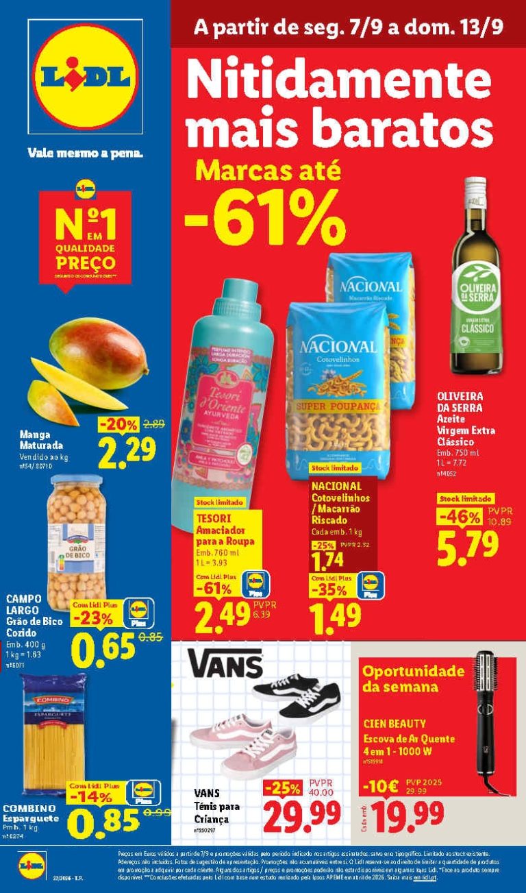 Folheto Lidl – Antevisão Promoções de 7 a 13 setembro