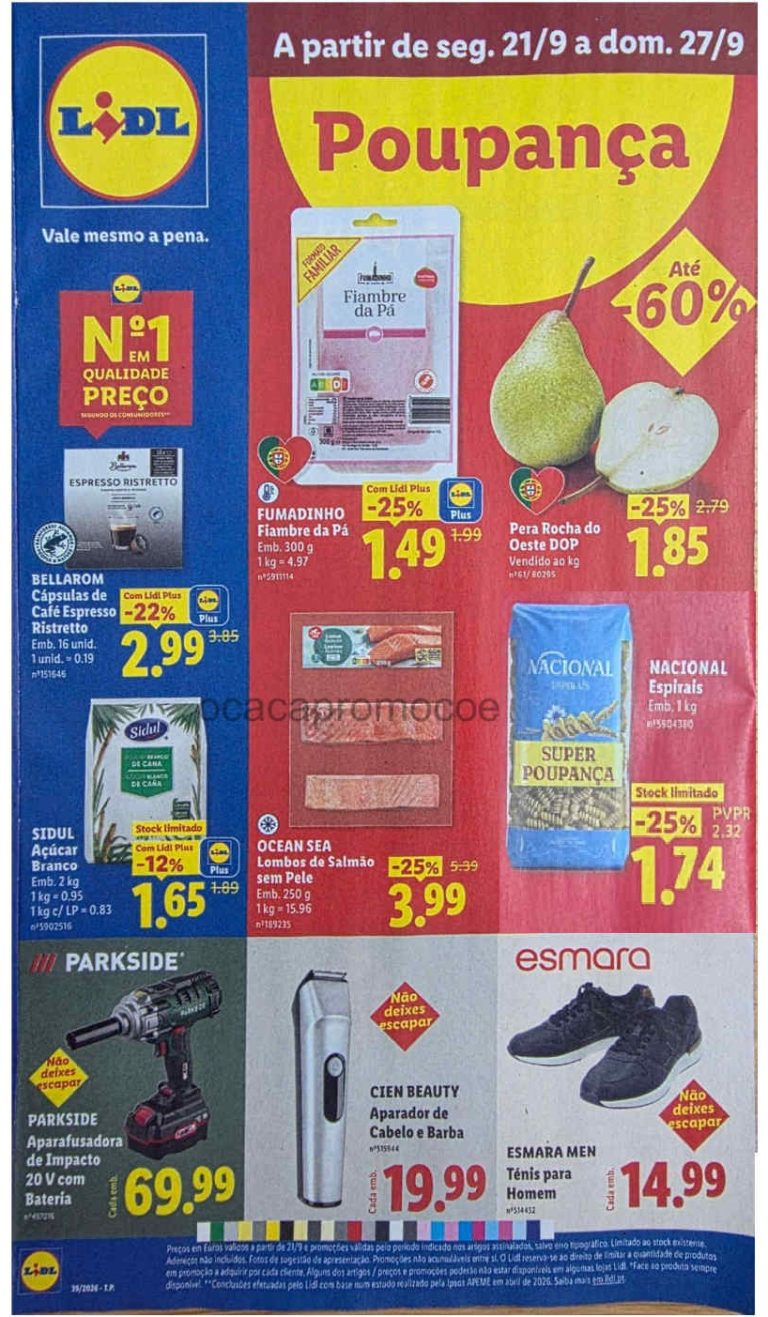 Folheto Lidl – Antevisão Promoções 21 a 27 de setembro