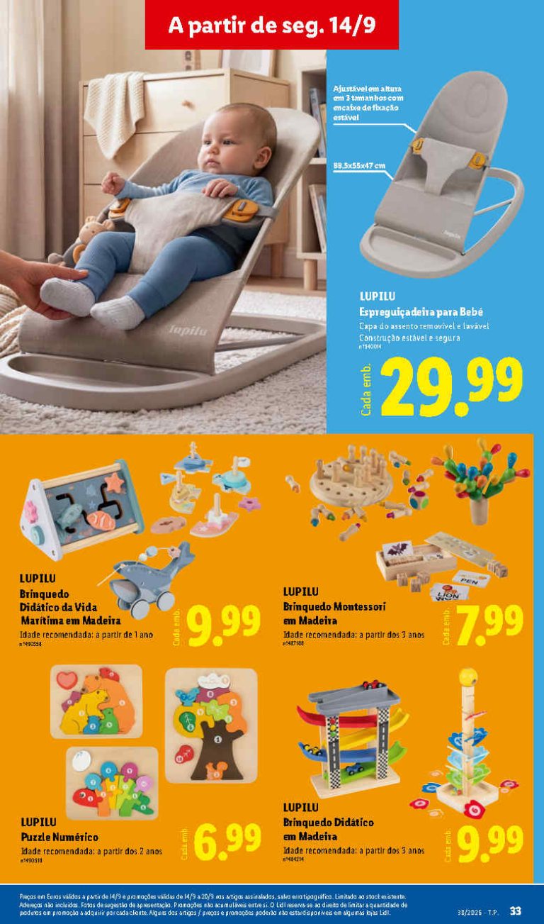Folheto Lidl Puericultura – Antevisão Bazar Promoções 14 a 20 de setembro