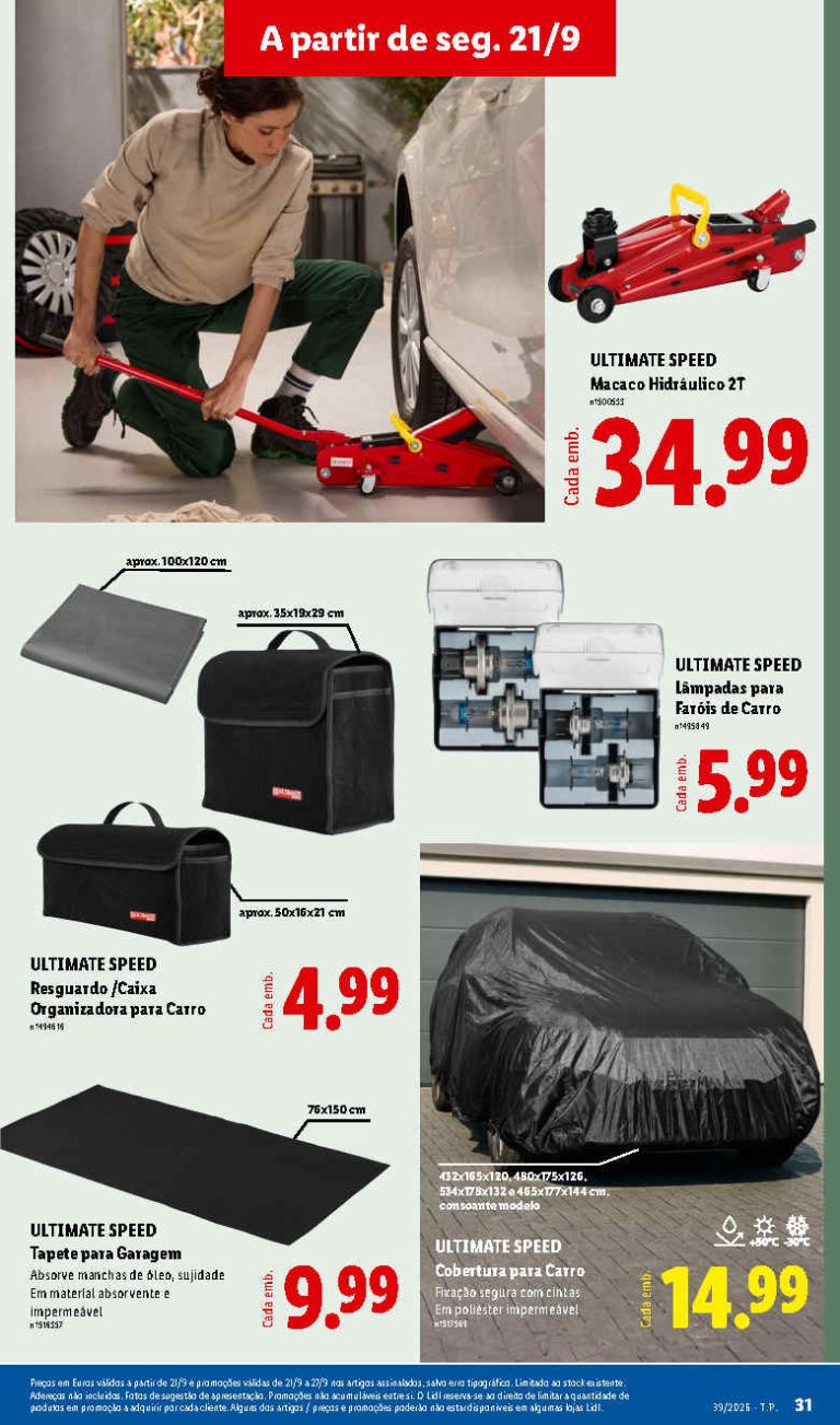 Folheto Lidl Especial Auto – Antevisão Promoções Bazar de 21 a 27 setembro