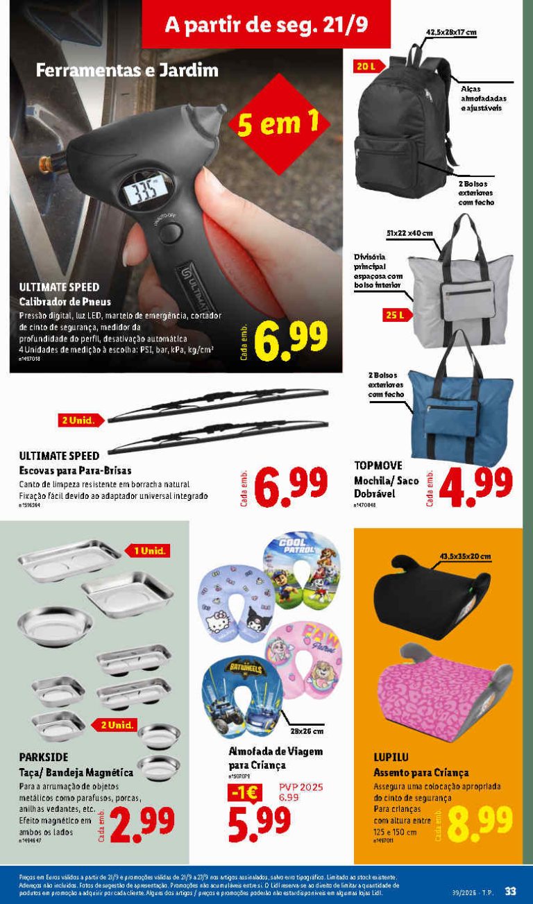 Lidl Destaques – Antevisão Bazar Promoções de 21 setembro a 1 outubro