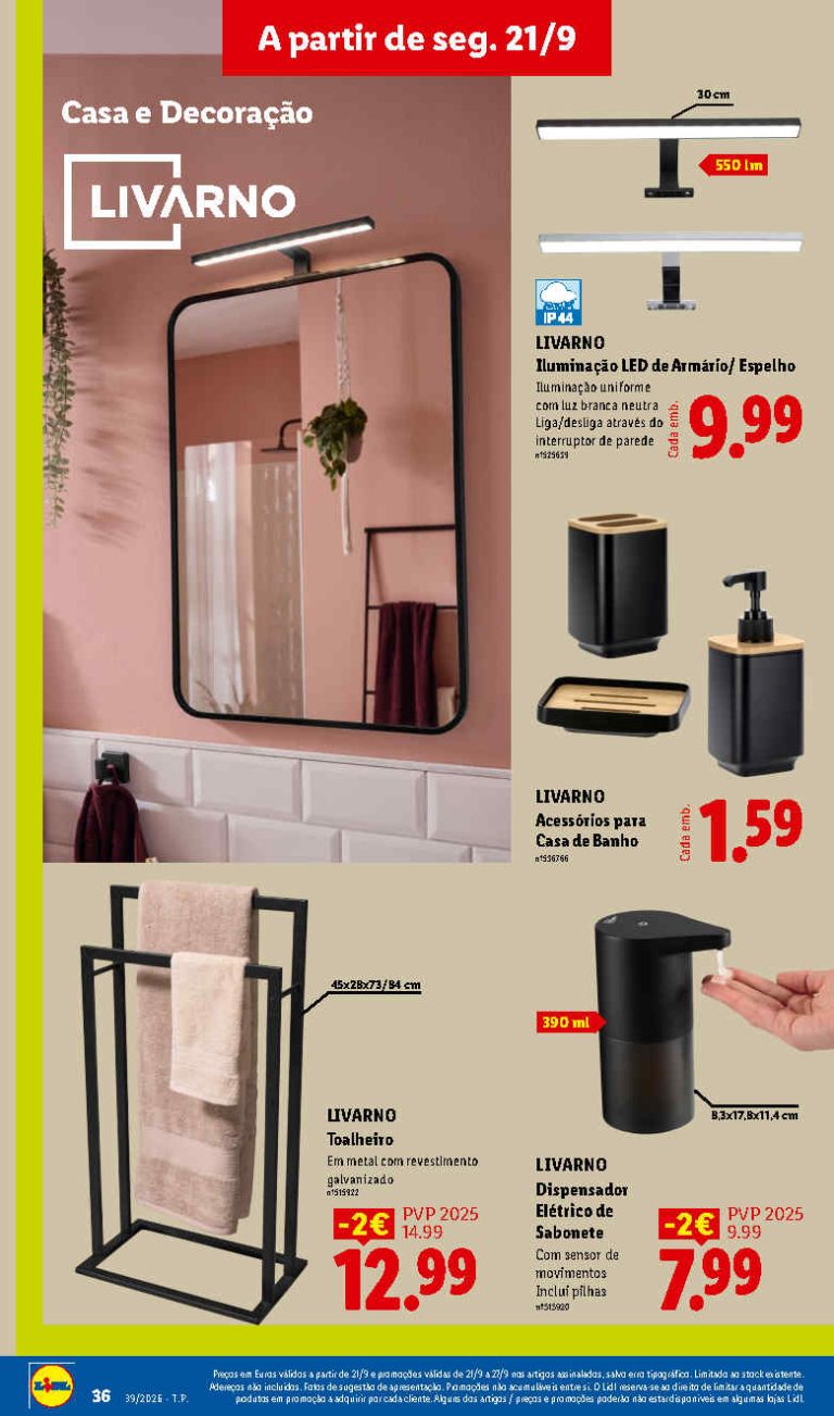 Folheto Lidl Casa de Banho – Antevisão Bazar Promoções 21 a 27 de setembro