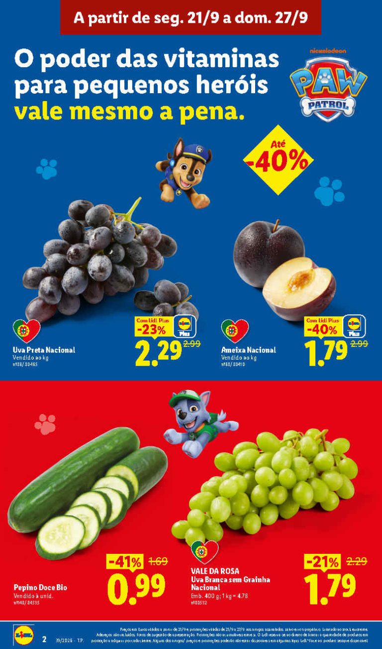 Folheto Lidl Frescos – Antevisão Promoções 21 a 27 de setembro