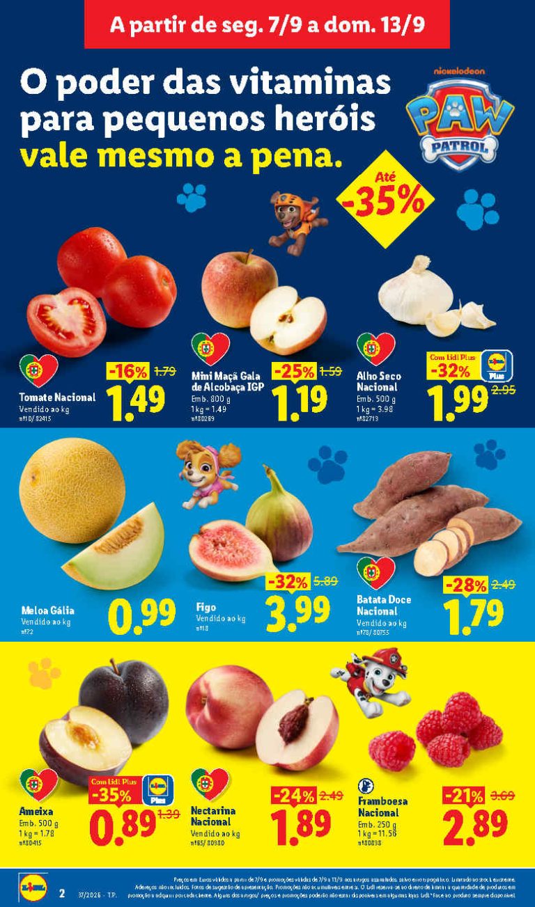 Folheto Lidl Frescos – Antevisão Promoções 7 a 13 de setembro