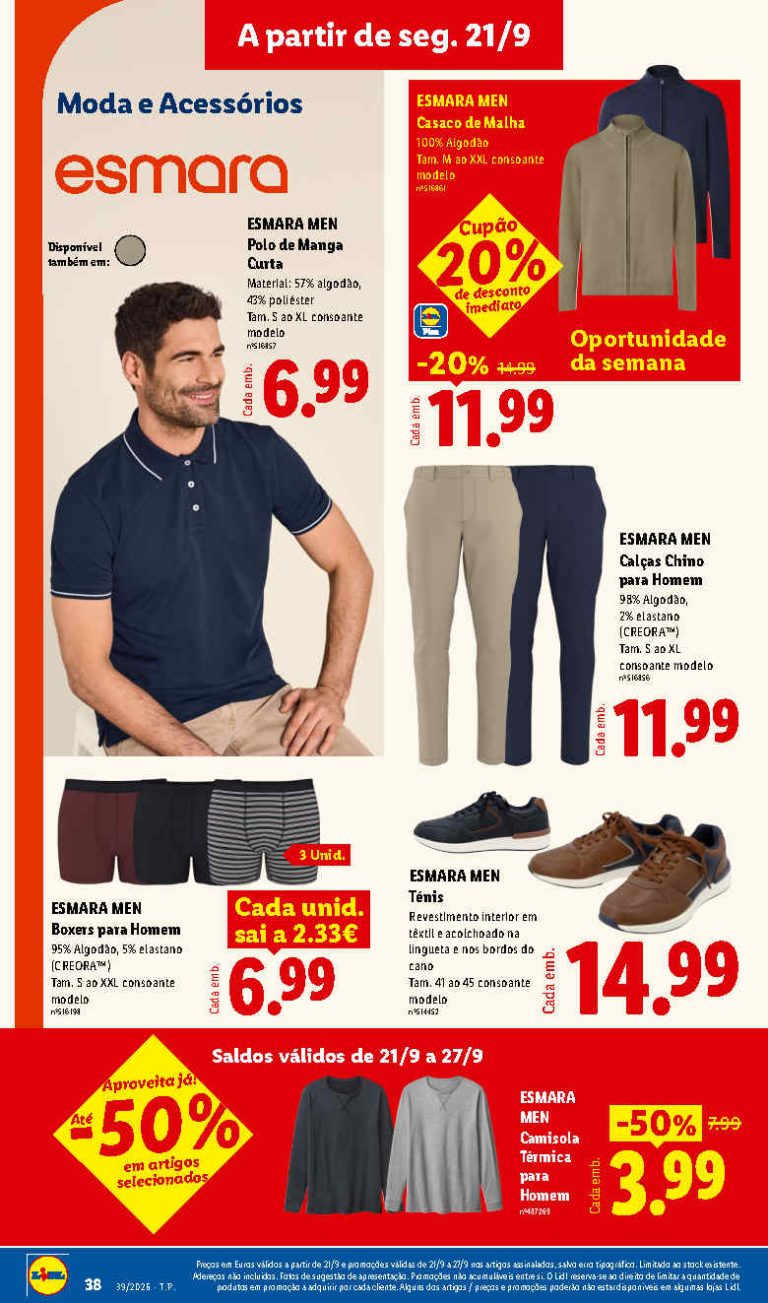 Folheto Lidl Bazar Moda – Antevisão Promoções 21 setembro a 1 outubro