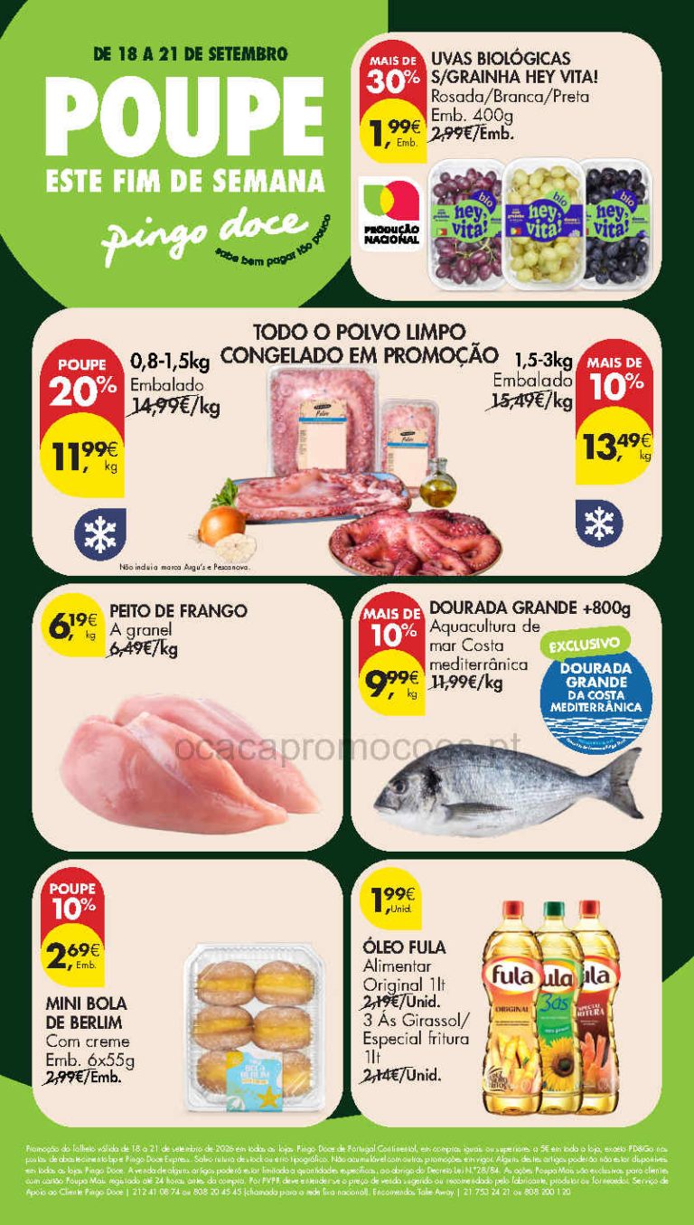 Folheto Pingo Doce Fim de Semana – Antevisão Promoções 18 a 21 de setembro