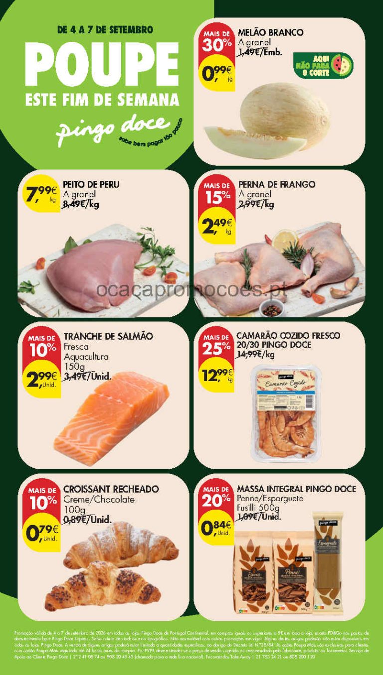 Folheto Pingo Doce Fim de Semana – Antevisão Promoções 4 a 7 de setembro