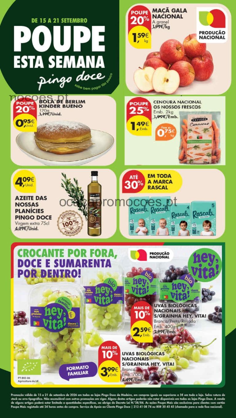 Folheto Pingo Doce Super – Antevisão Promoções Madeira 15 a 21 de setembro