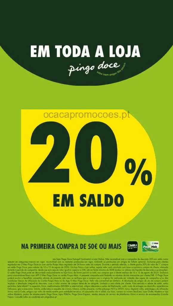 Antevisão Pingo Doce – 20% desconto Toda a loja 15 a 20 de setembro