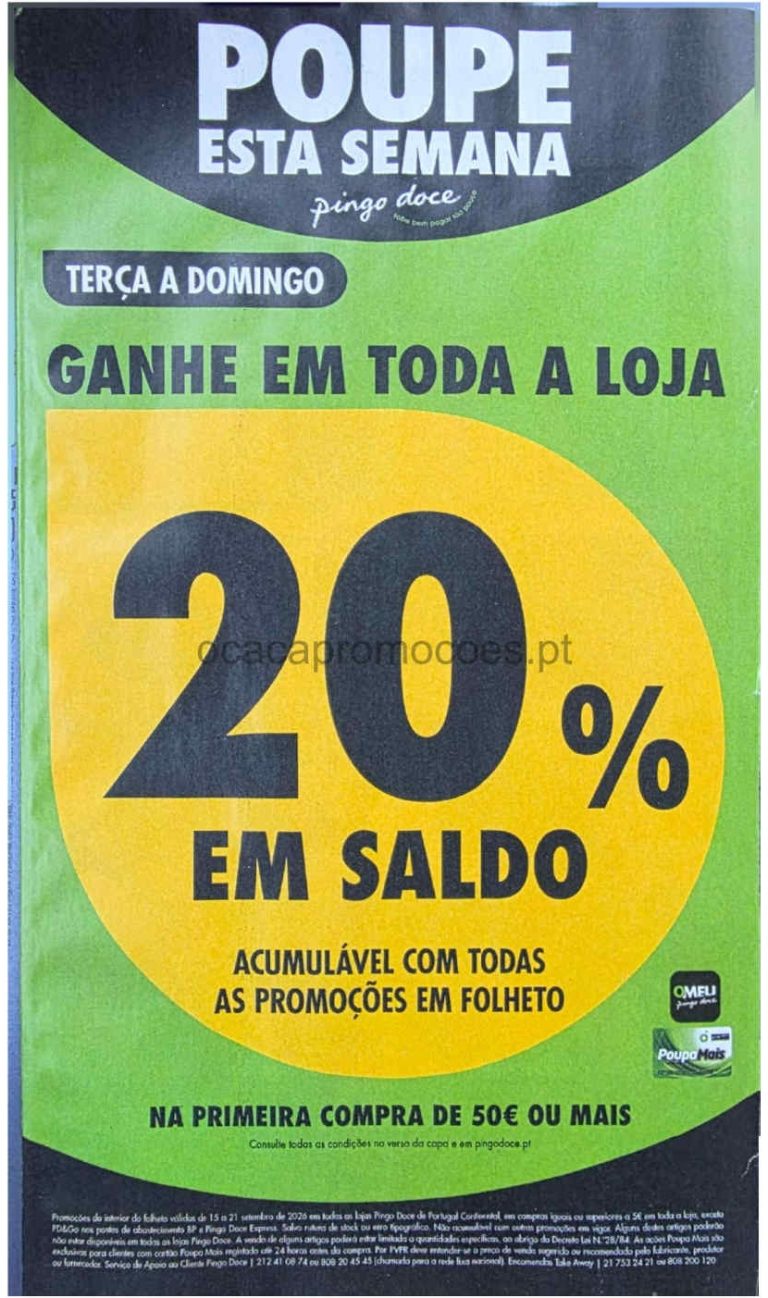 Folheto Pingo Doce – Antevisão Promoções 15 a 21 de setembro