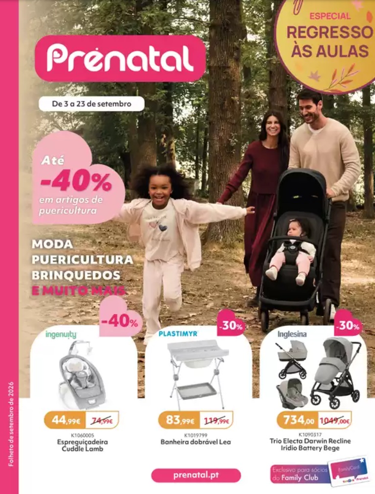 Folheto Prénatal – Antevisão Promoções 3 a 23 de setembro