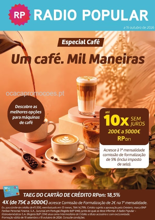 Folheto Rádio Popular Café – Antevisão Promoções de 19 setembro a 15 outubro