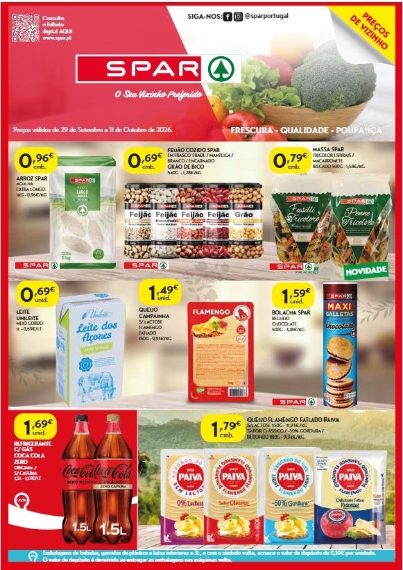 Folheto Spar – Antevisão Promoções 29 setembro a 11 outubro