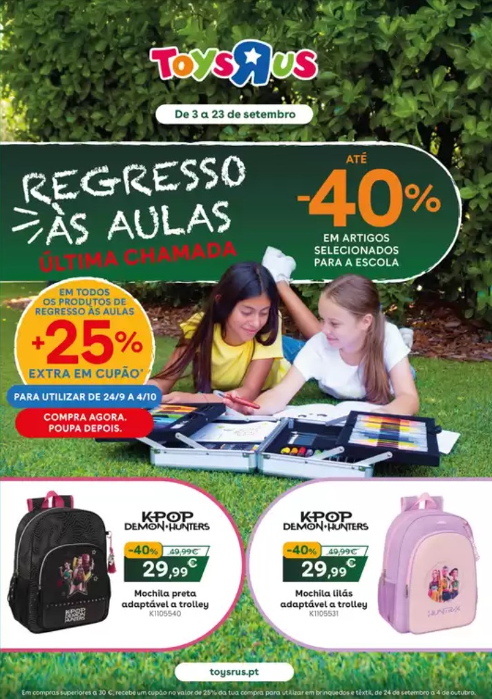 Folheto Toys R Us – Antevisão Promoções 4 a 23 de setembro