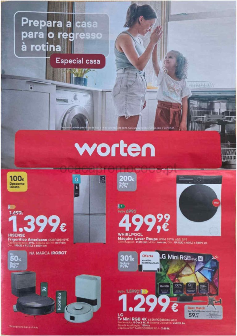 Folheto Worten – Antevisão Promoções 2 a 14 de setembro